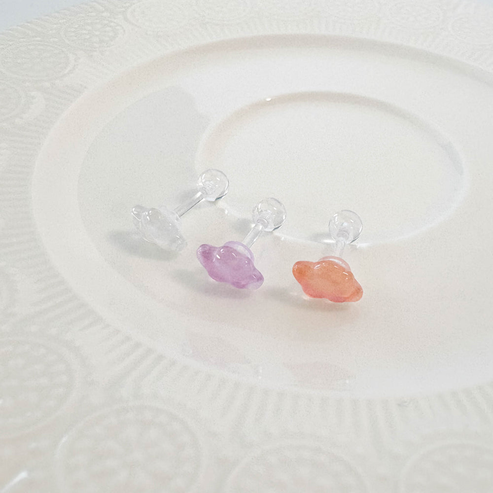 A5 313 アクリルパステル雲ピアス