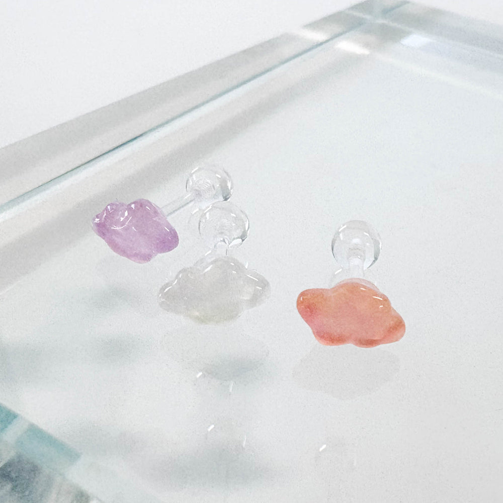 A5 313 アクリルパステル雲ピアス