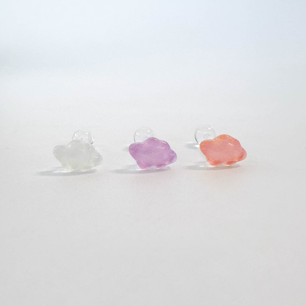 A5 313 アクリルパステル雲ピアス