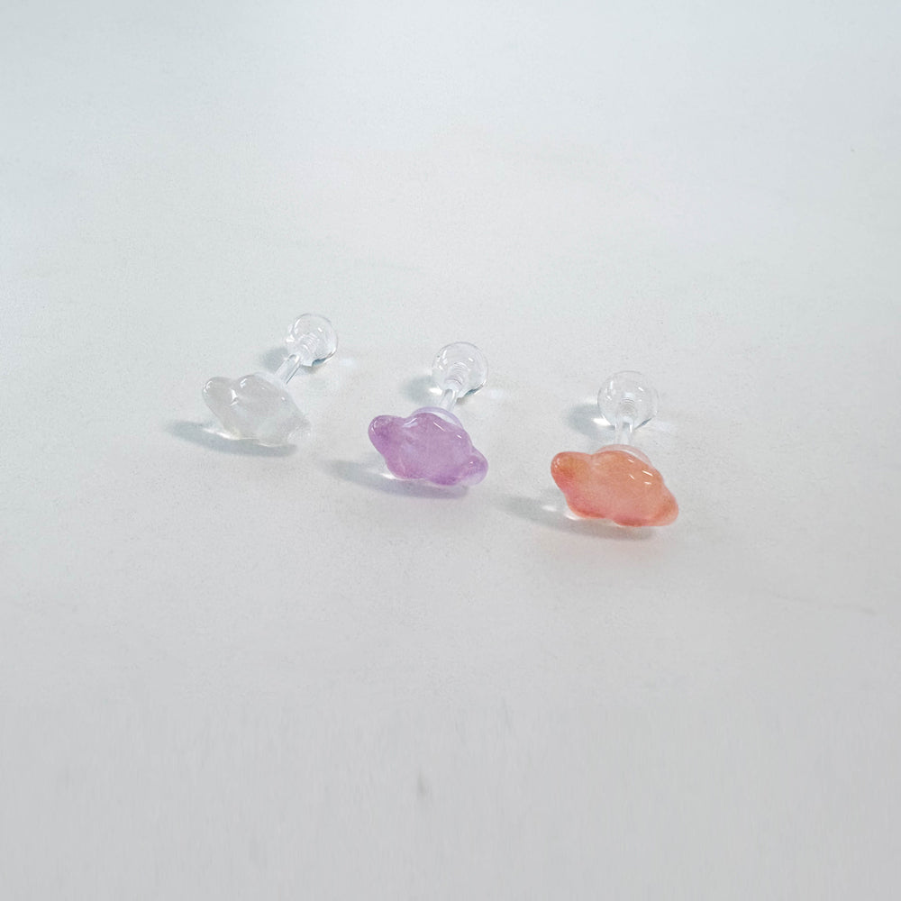 A5 313 アクリルパステル雲ピアス