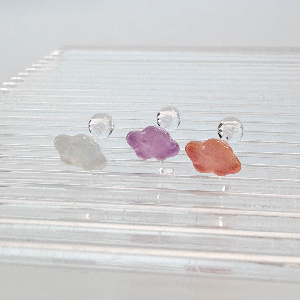 A5 313 アクリルパステル雲ピアス