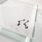 A2 240 ［サージカルステンレス］アンティークロイヤルキュービック十字架ピアス