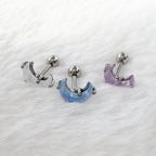 A3 078 [サージカルステンレス]　アクリル月ピアス