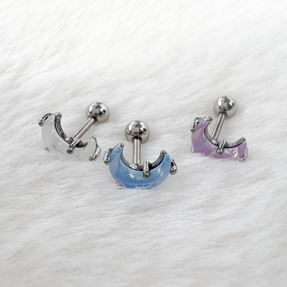 A3 078 [サージカルステンレス]　アクリル月ピアス