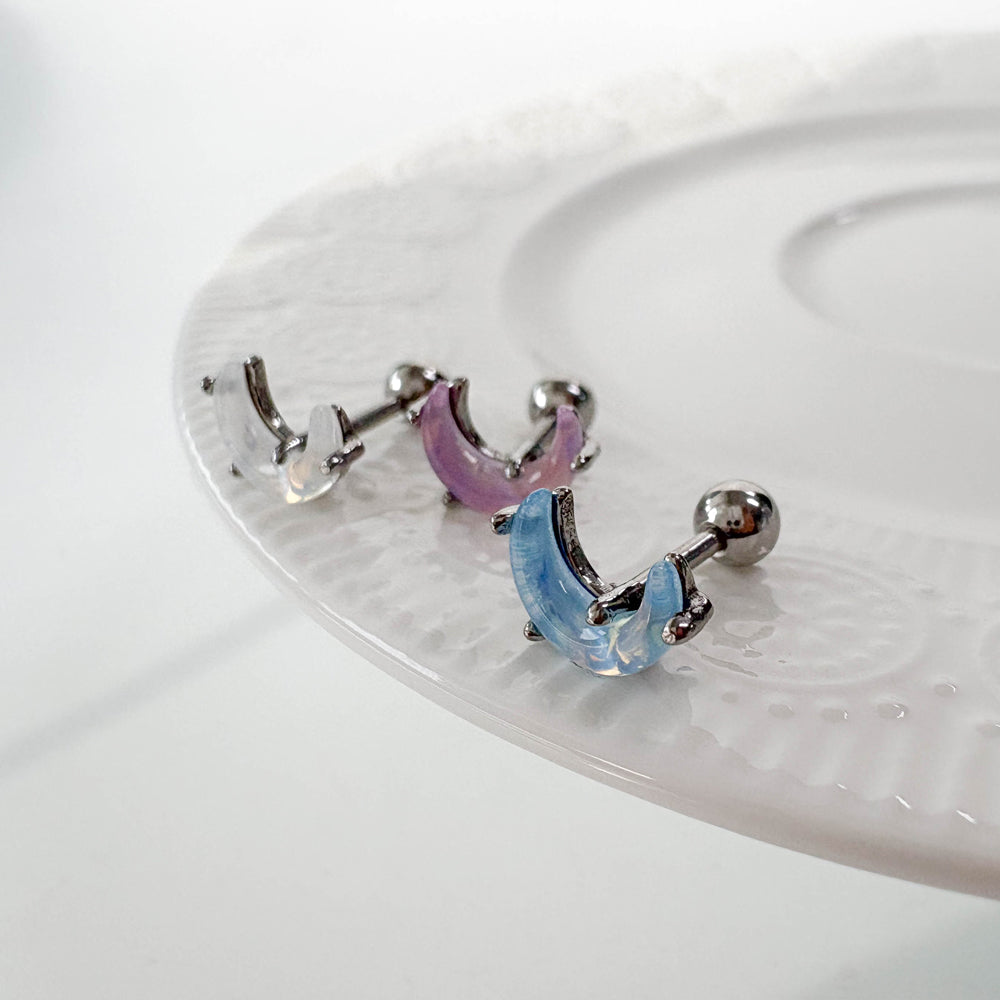 A3 078 [サージカルステンレス]　アクリル月ピアス