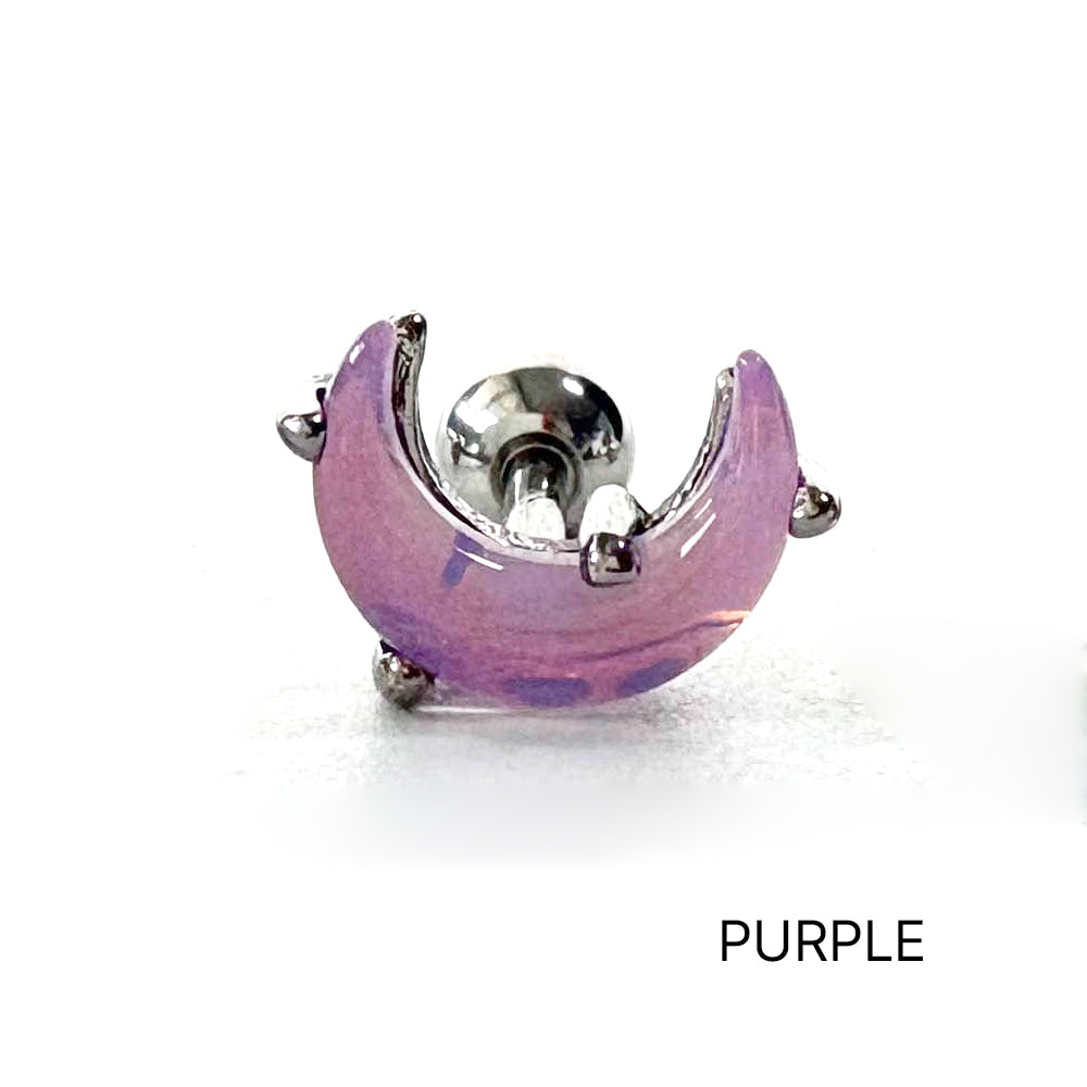 A3 078 [サージカルステンレス]　アクリル月ピアス