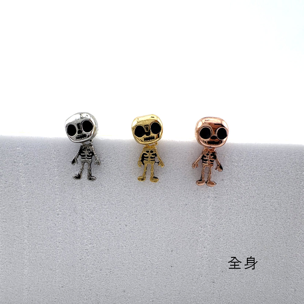 MK 1006 ［サージカルステンレス］骸骨シリーズピアス