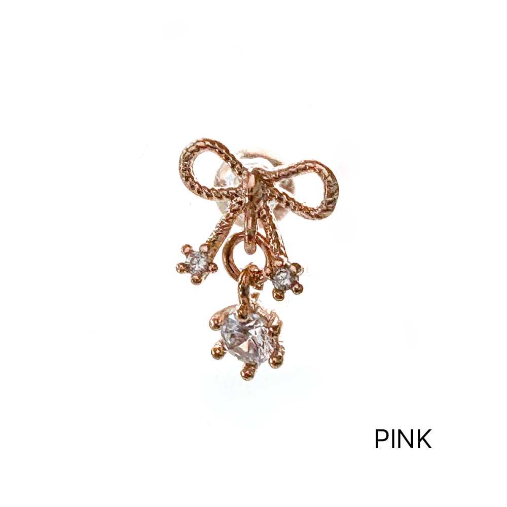 A8 283 ［サージカルステンレス］ねじりリボンピアス