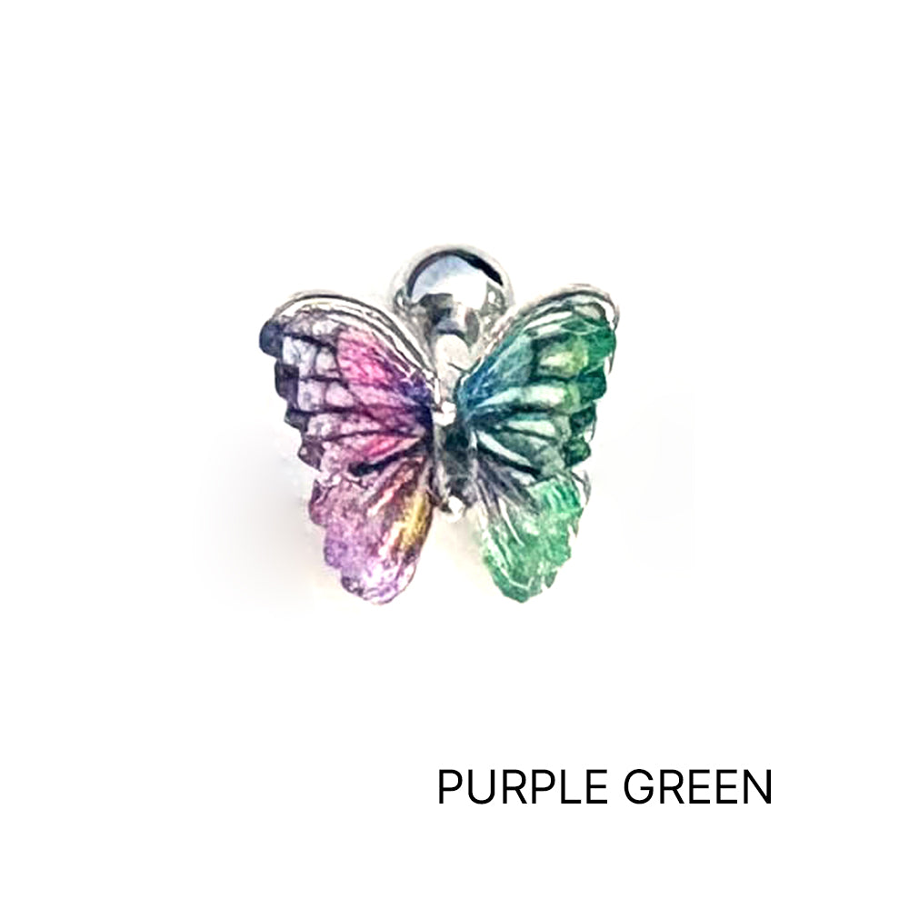 A5 175 ［サージカルステンレス］アクリル蝶々グラデーションピアス