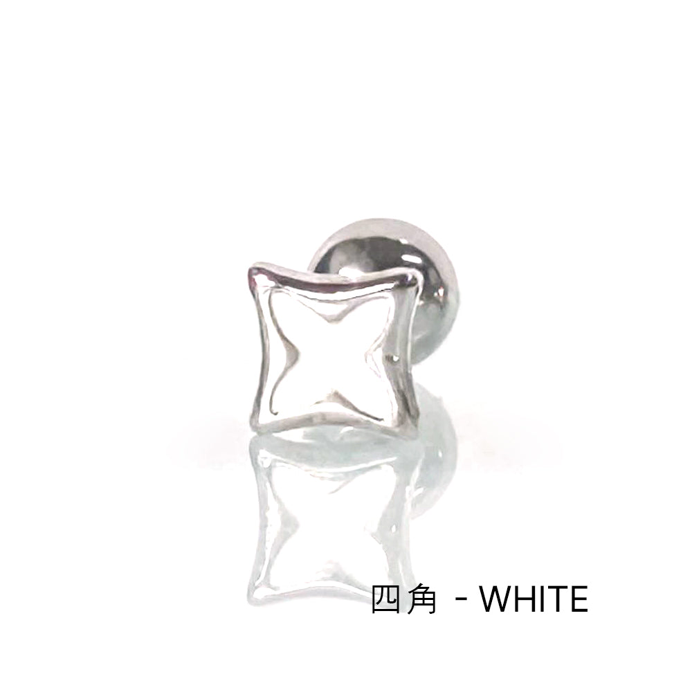 A5 267 ［サージカルステンレス］四角＆丸＆星ピアス