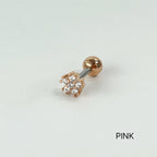 MN 041 ［サージカルステンレス］ミニキュービックお花ピアス
