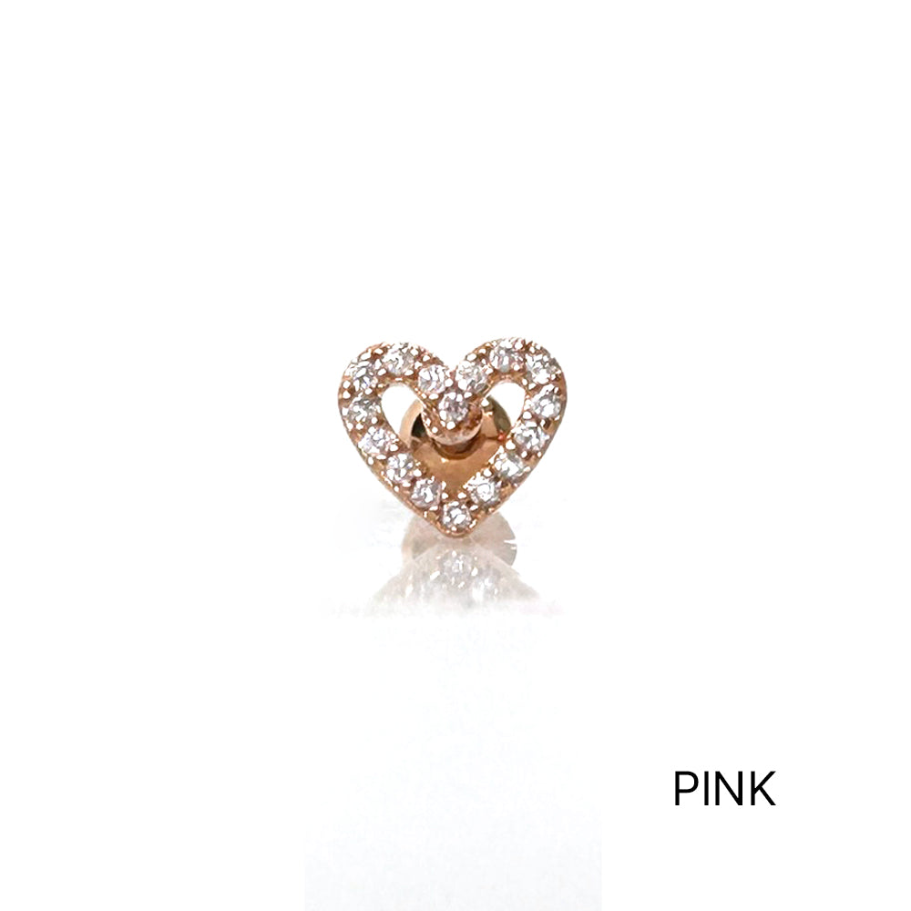 MN 085 ［サージカルステンレス］ラインハートキュービックピアス