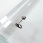 A2 227 　［サージカルステンレス］アンティークねじりリングハートピアス