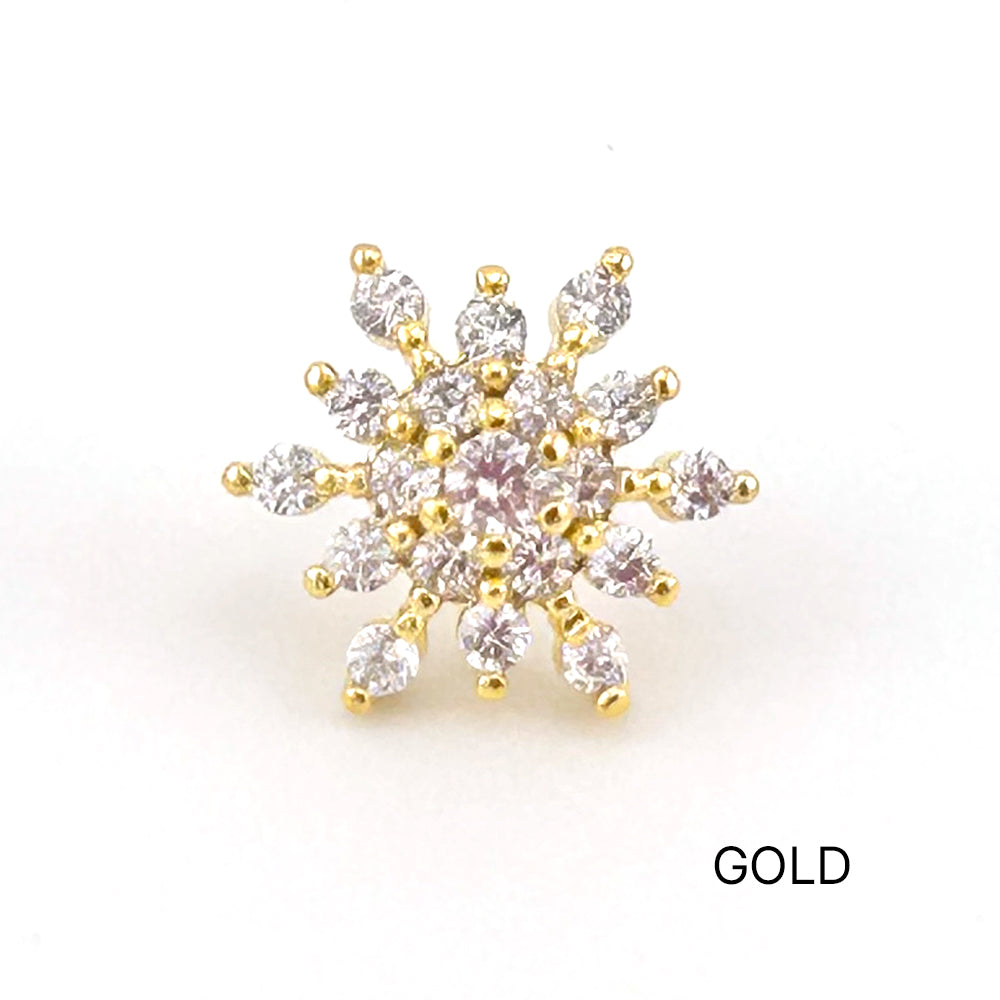 MN 002 ［サージカルステンレス］スノーフラワーピアス