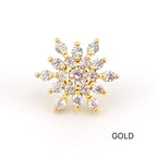 MN 002 ［サージカルステンレス］スノーフラワーピアス