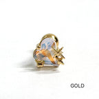 A5 293 ［サージカルステンレス］ツインクルスターキュービックハートピアス