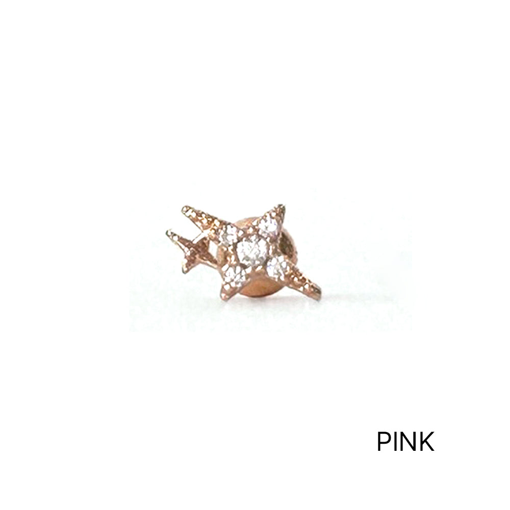 MN 177 ［サージカルステンレス］星×天の川ピアス