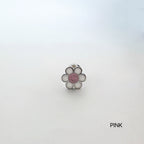 B3 025 ［サージカルステンレス］パステルスタイルスマイル花ピアス