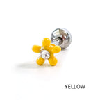 A8 203 ［サージカルステンレス］ポップカラー花ピアス