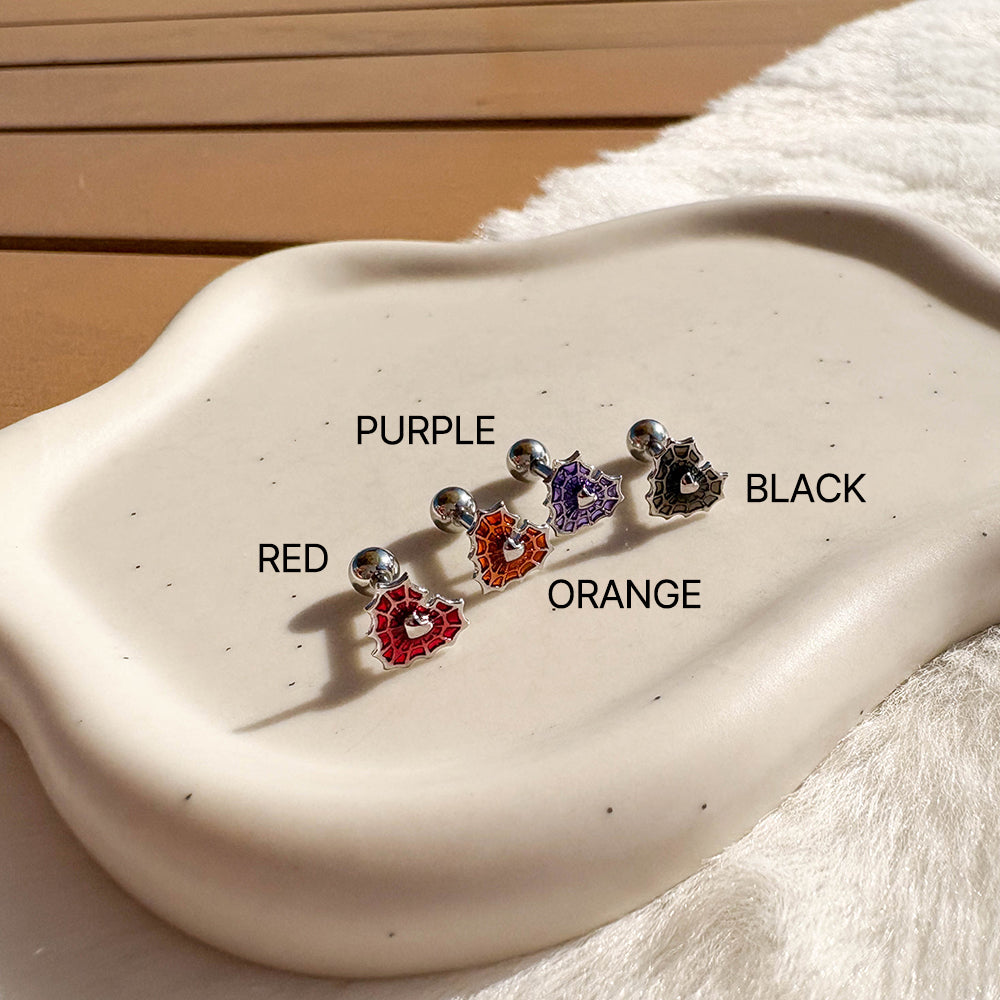 A5 279 ［サージカルステンレス］ハートスパイダーピアス