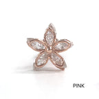 MN 016 ［サージカルステンレス］キュービックフラワーピアス