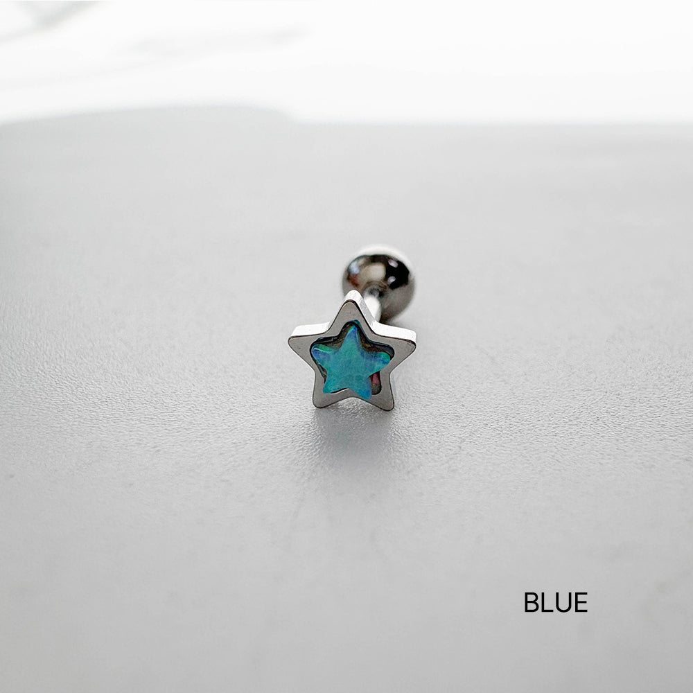 B3 087［サージカルステンレス］ぷっくり星ピアス