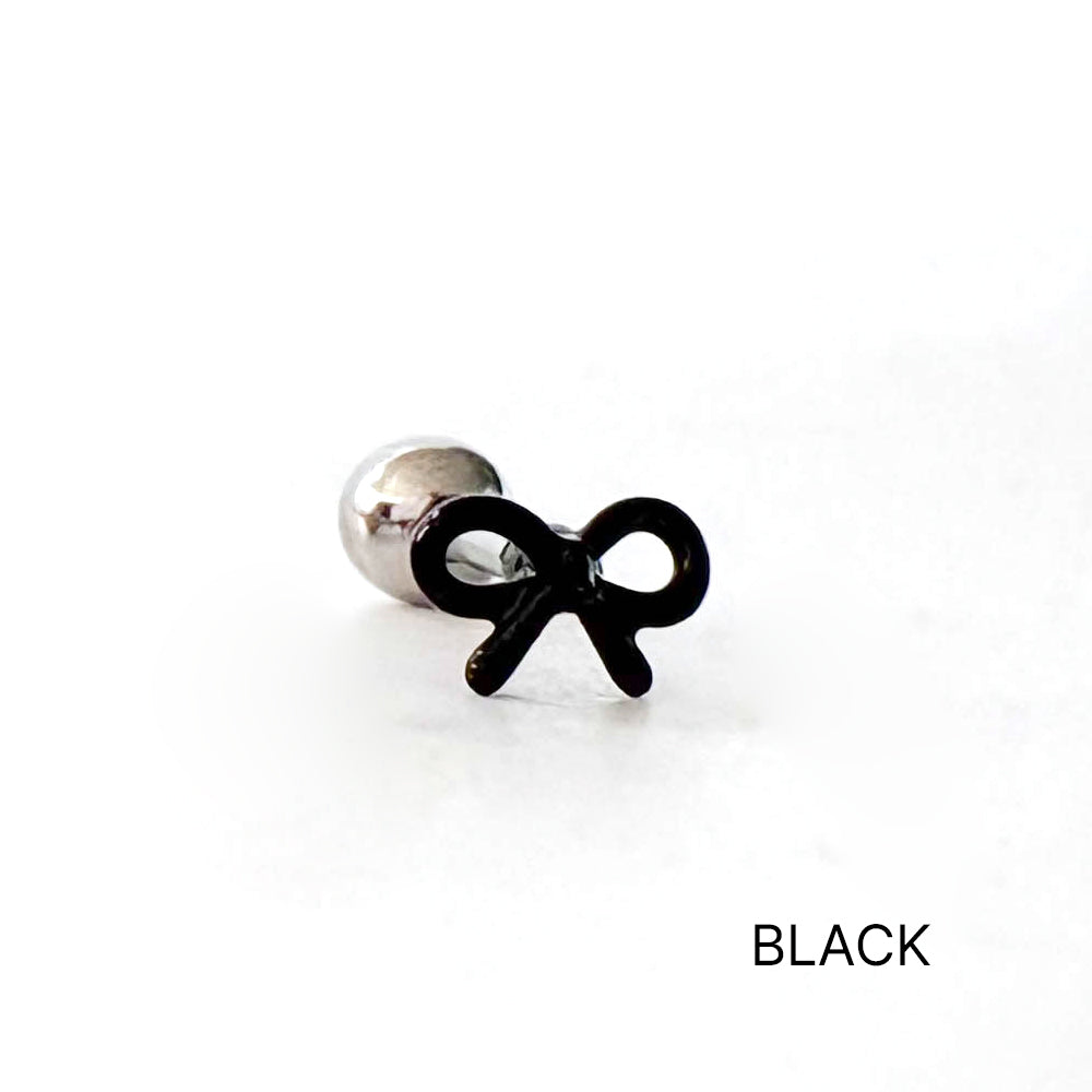 A8 241 [サージカルステンレス]　シンプルリボンピアス