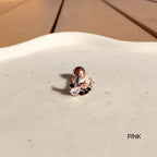 A5 268 ［サージカルステンレス］三色月ストーンピアス