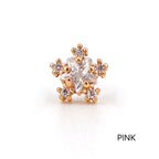 MN 066 ［サージカルステンレス］キュービック花＆星ピアス