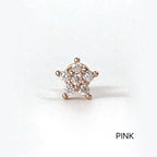 MN 018 ［サージカルステンレス］キュービックフラワーピアス