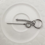 YEH 012 ［サージカルステンレス］チェーンスチールドロップワンタッチピアス