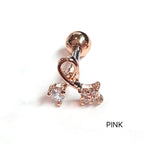 MP 161 ［サージカルステンレス］クリアキュービックピアス