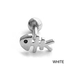 MN 151 ［サージカルステンレス］魚の骨ピアス