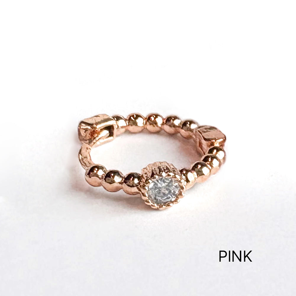 MP 135 ［サージカルステンレス］キュービックワンタッチリングピアス