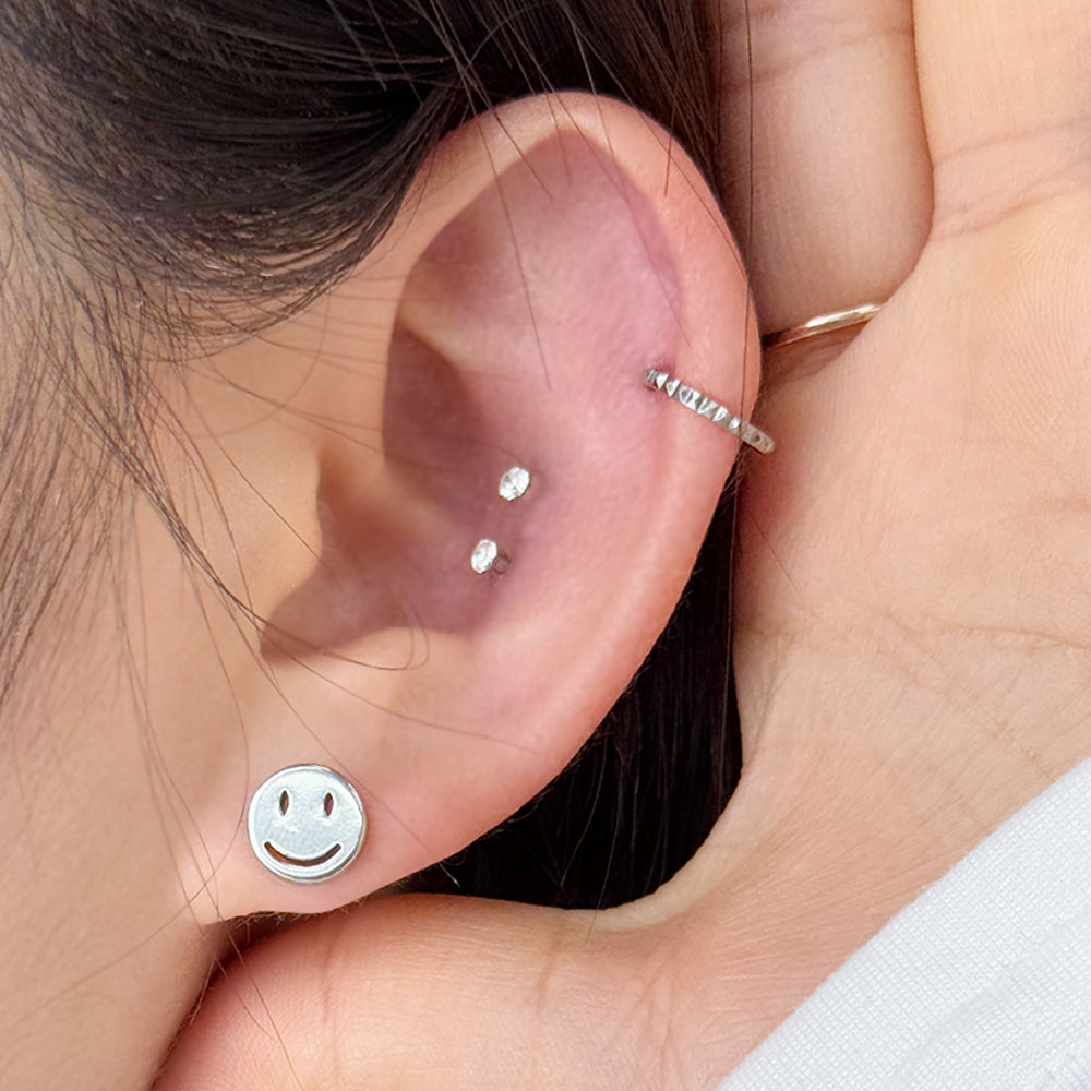 YES 003 ［サージカルステンレス］スマイルバーベルピアス