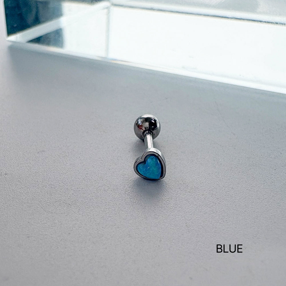 B3 086 ［サージカルステンレス］オーロラハートピアス