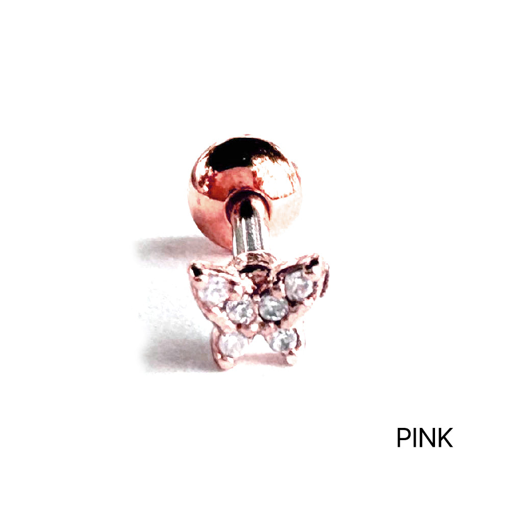 MN 199 ［サージカルステンレス］蝶々ピアス