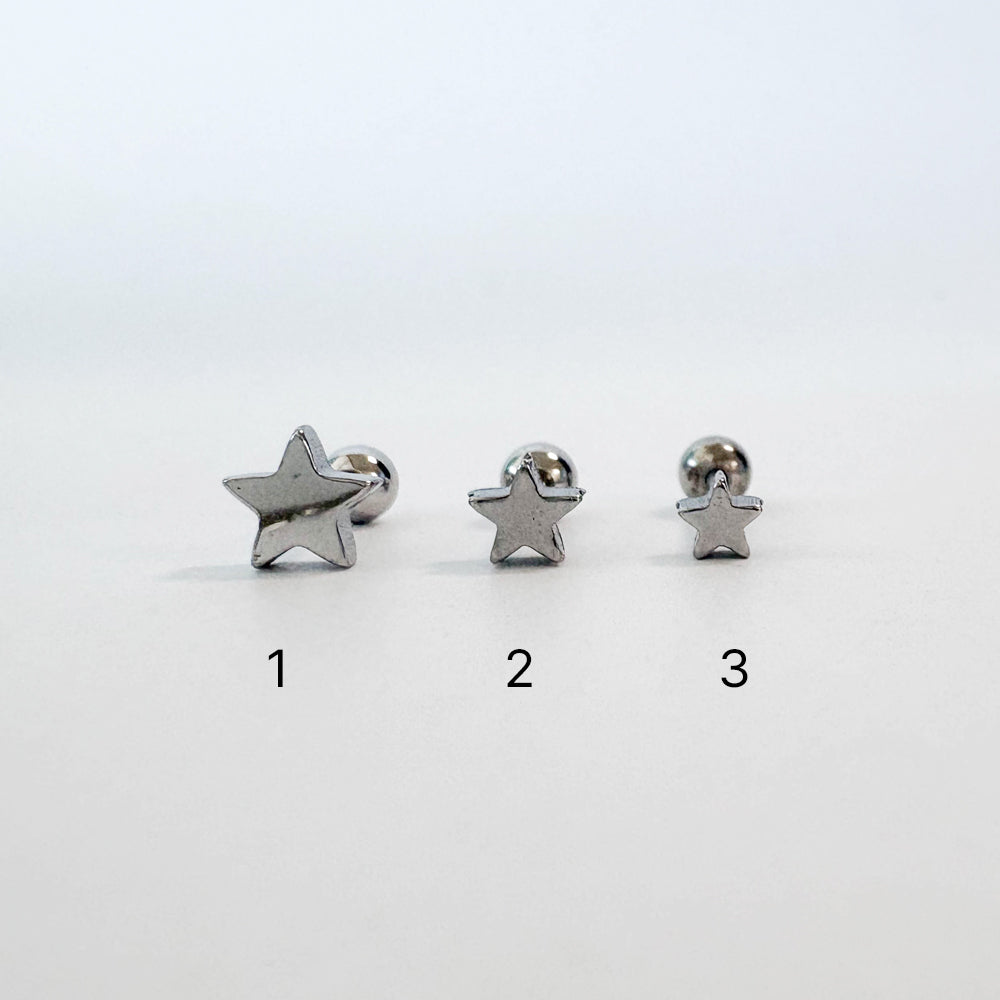 A9 154 ［サージカルステンレス］スリーサイズスターピアス