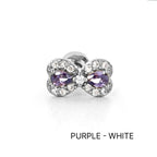 A8 106 ［サージカルステンレス］キュービックリボンピアス