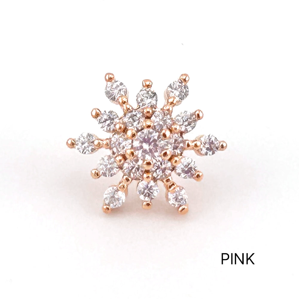 MN 002 ［サージカルステンレス］スノーフラワーピアス