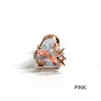 A5 293 ［サージカルステンレス］ツインクルスターキュービックハートピアス