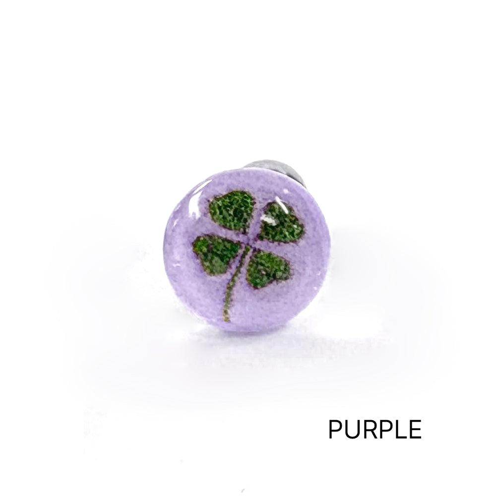 MK 085 ［サージカルステンレス］アクリルボールクローバーピアス