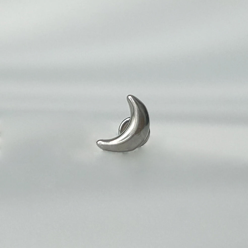 YLR 017 ［サーカルステンレス］月ラブレットピアス