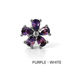 MN 159 ［サージカルステンレス］シンプルストーン花ピアス