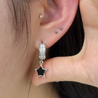 YEH 018 ［サージカルステンレス］星リングワンタッチピアス