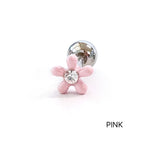 A8 203 ［サージカルステンレス］ポップカラー花ピアス