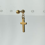 YES 043 ［サージカルステンレス］　十字架ピアス
