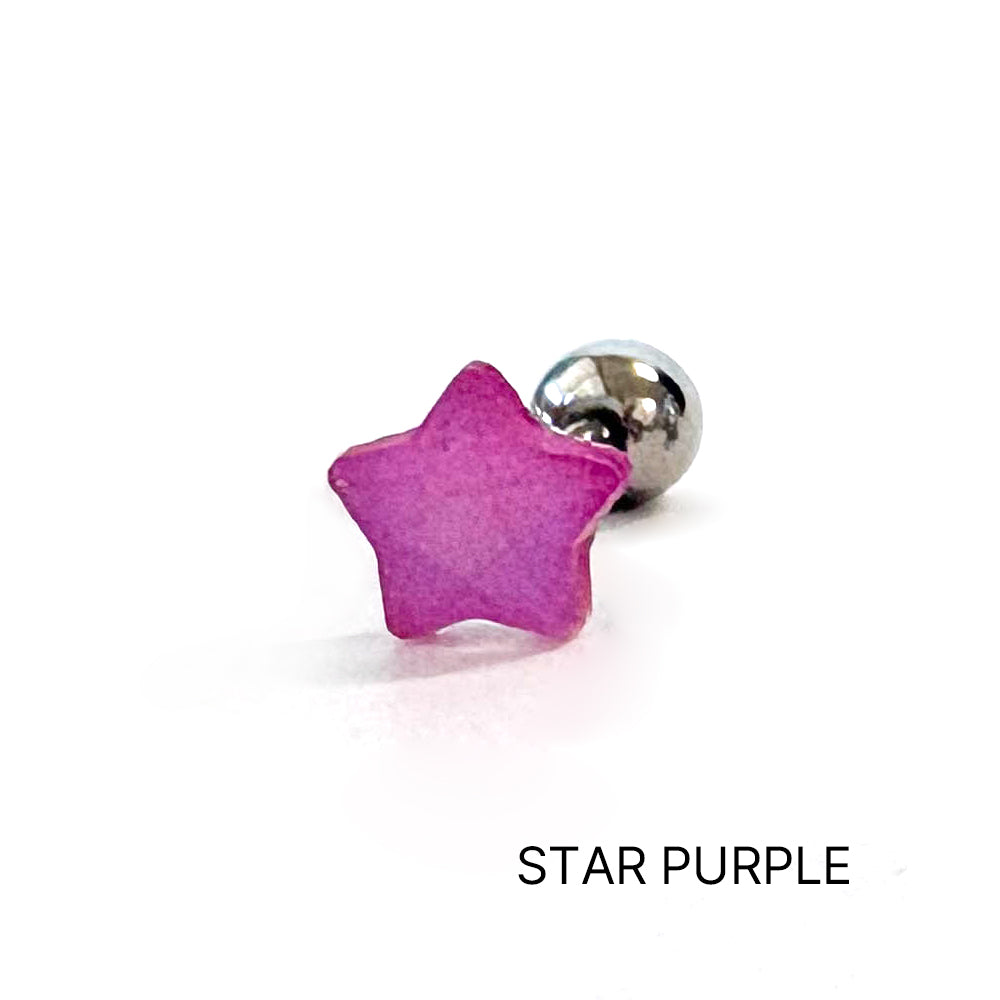 A5 312　[サージカルステンレス] 星＆月ピアス