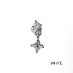 A8 305 ［サージカルステンレス］キュービック花ピアス