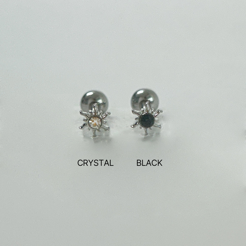 A2 184 ［サージカルステンレス］ストーン太陽ピアス